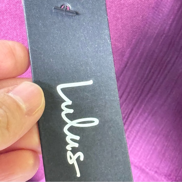 Lulu's Womens Serene Sight Plum Purple Midi Asymmetrical Wrap Dress XL Crinkle - Picture 14 of 15